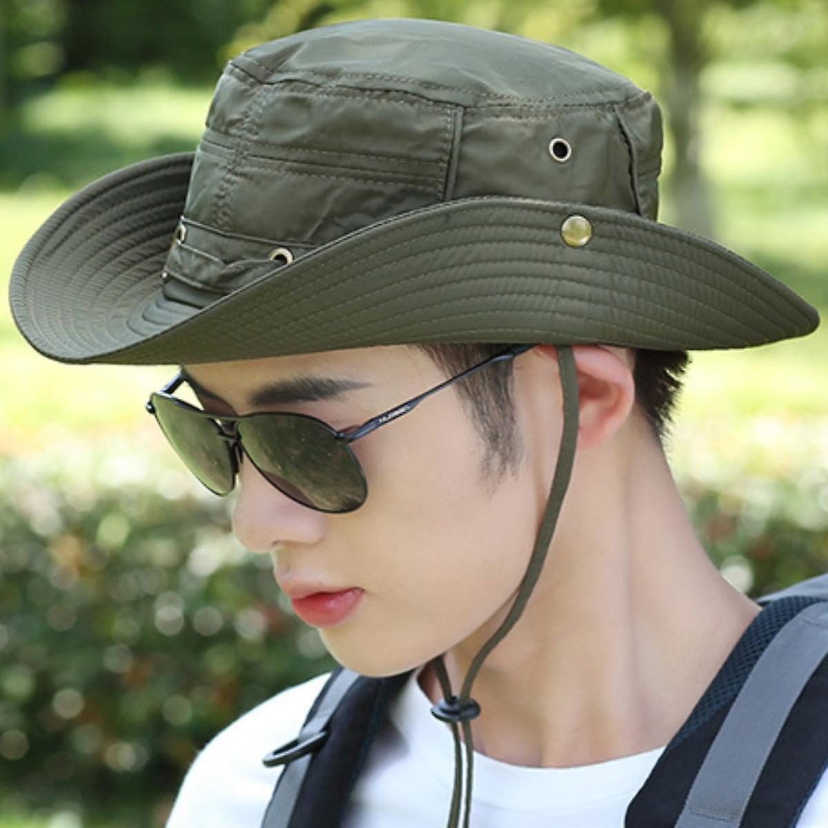 Tactical Unisex Hat for Fishing Trekking Camping Hiking Sun Cap Round Rim Hat
