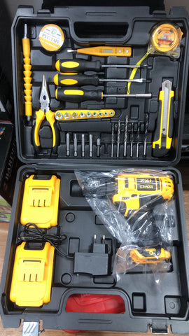 Dawreek 24V Dual Battery Gearbox 35 pieces Chargeable Drill and tool kit