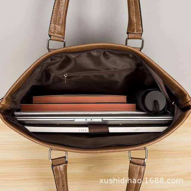 Genuine Leather Luxury Travel Office  Laptop Bag