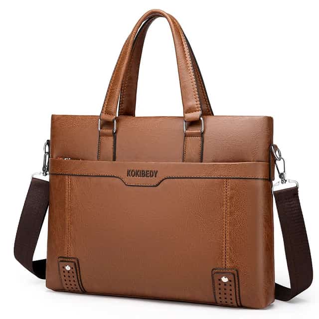 Genuine Leather Luxury Travel Office  Laptop Bag