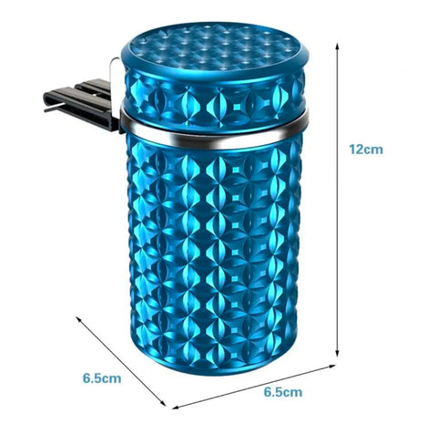 Stainless steel Decorated Car Ashtray With LED Light