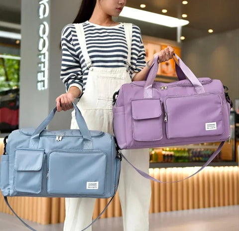 Men Women Travel Gym Shoulder Bags Oxford Waterproof for Clothes & gym