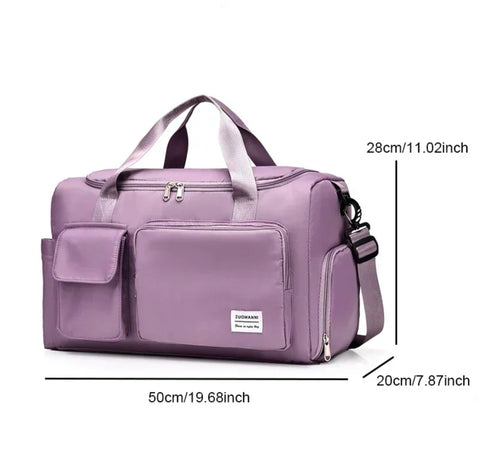 Men Women Travel Gym Shoulder Bags Oxford Waterproof for Clothes & gym
