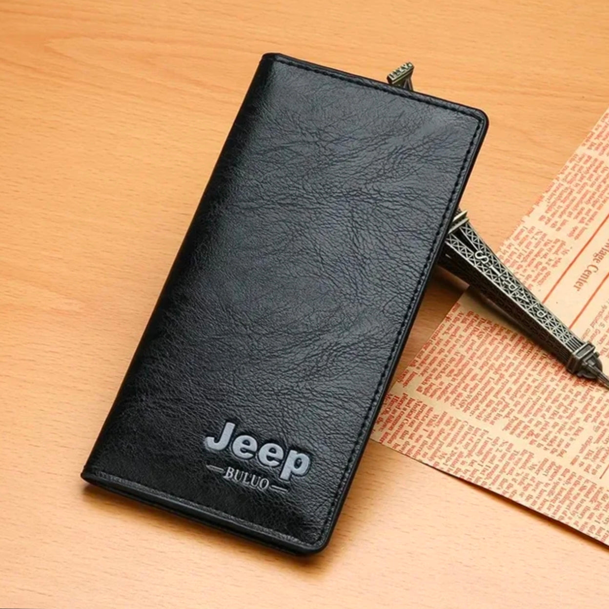 Jeep Soft Leather Wallet Phone ID Card Holder Long Clutch