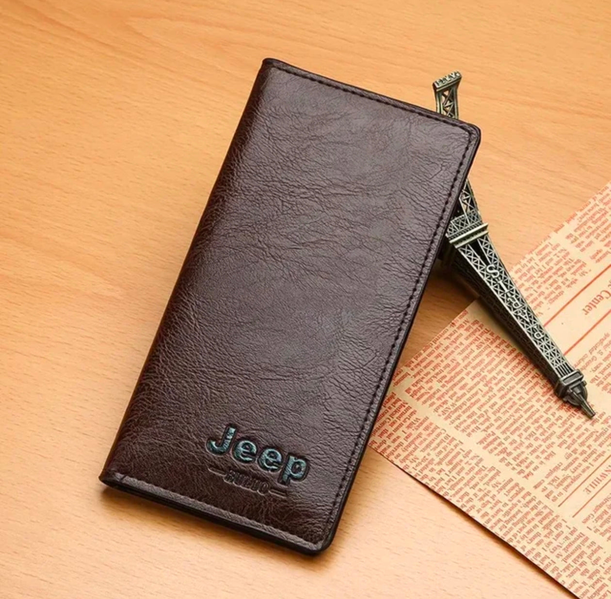 Jeep Soft Leather Wallet Phone ID Card Holder Long Clutch