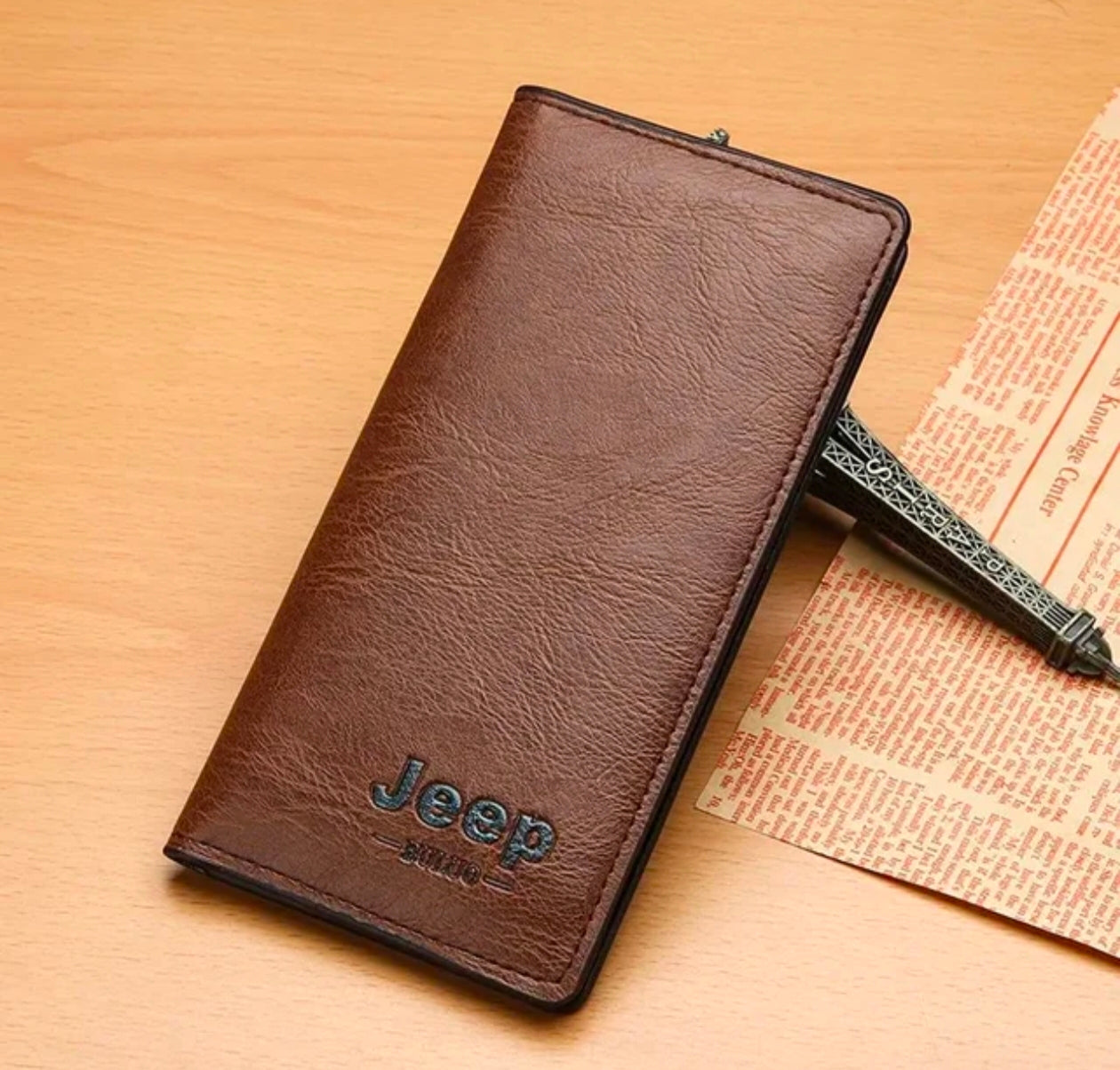 Jeep Soft Leather Wallet Phone ID Card Holder Long Clutch