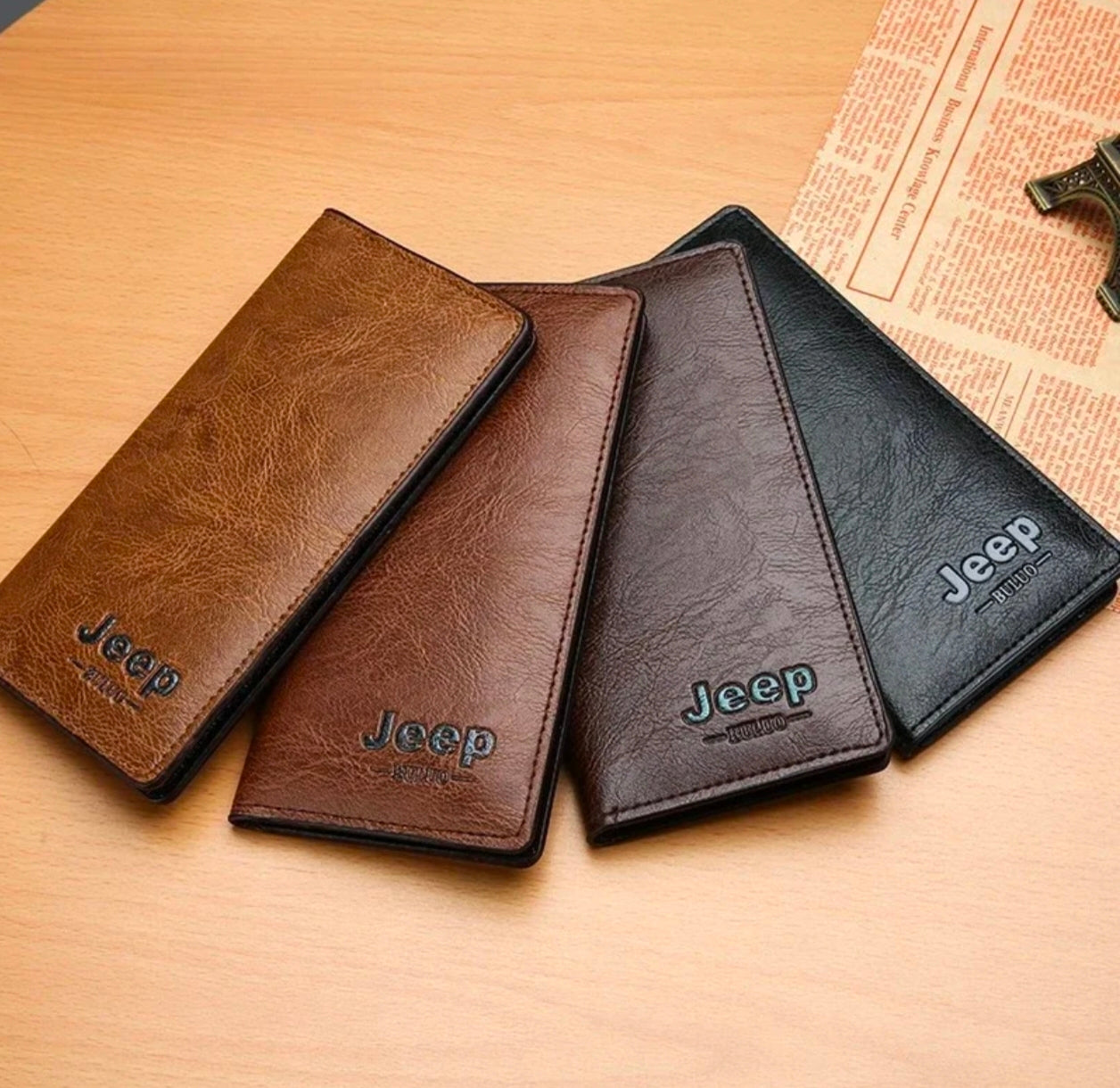 Jeep Soft Leather Wallet Phone ID Card Holder Long Clutch