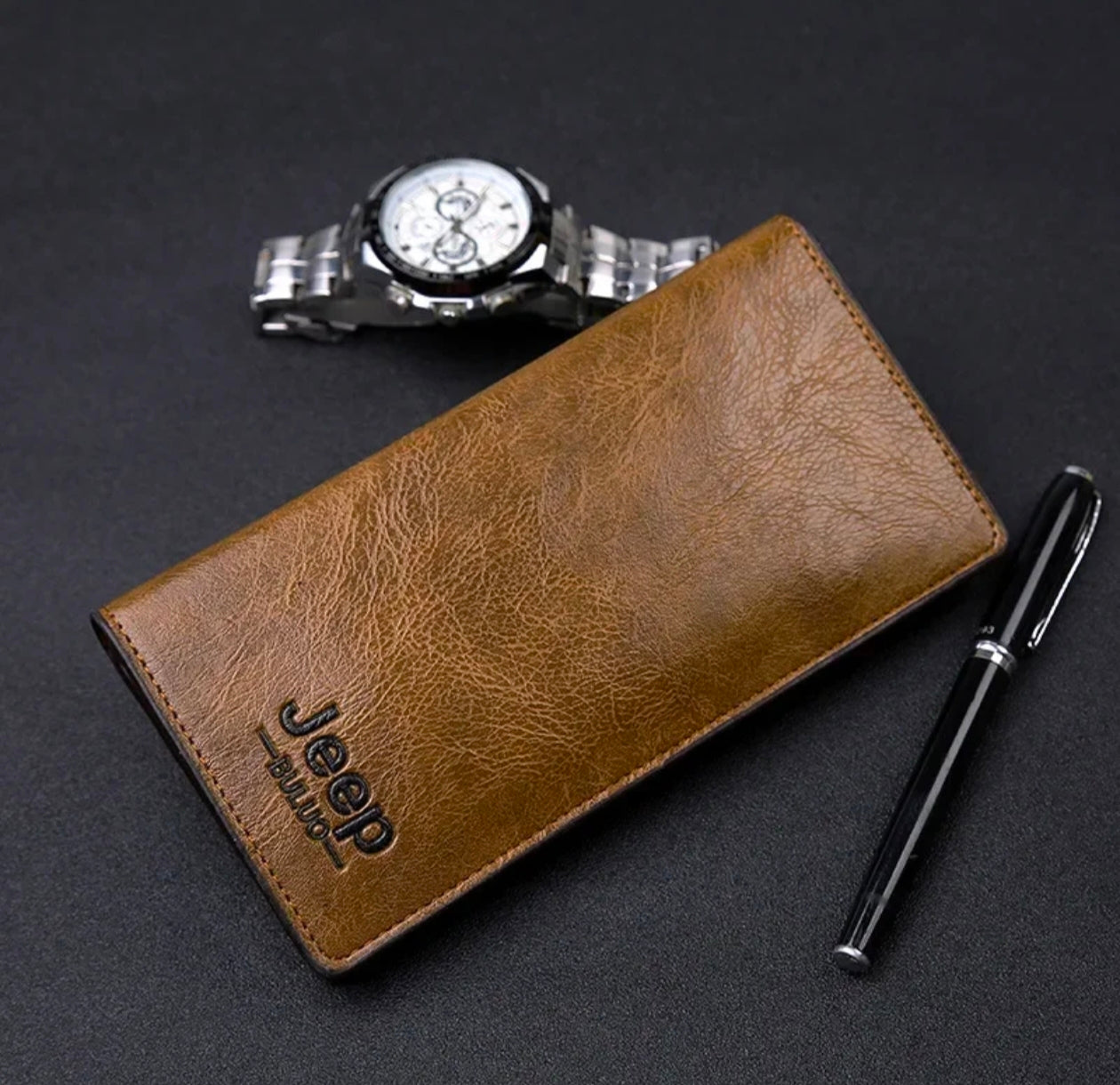 Jeep Soft Leather Wallet Phone ID Card Holder Long Clutch