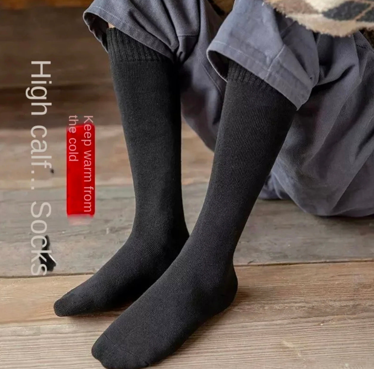 3 Pairs Extra Long Wool Quality Warm Winter Socks