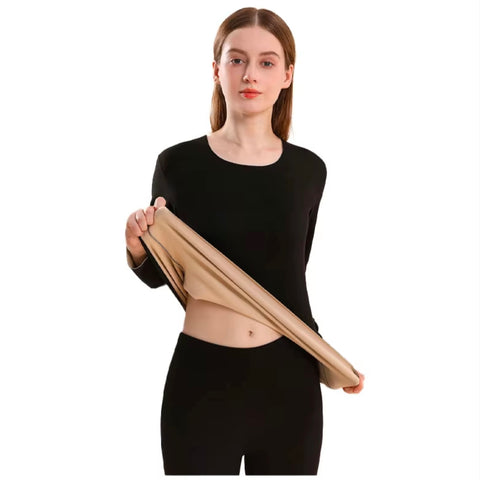 Cashmere Velvet Ladies Thermal Underwear Fleece Thick Thermal Suit
