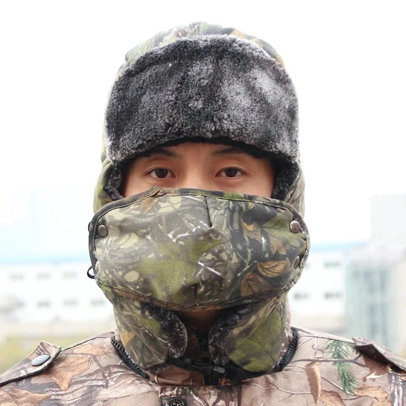 Snow Winter Fleece Hats Hunting Fishing Cap Tactical Balaclava Face Mask Cycling Ski Hat