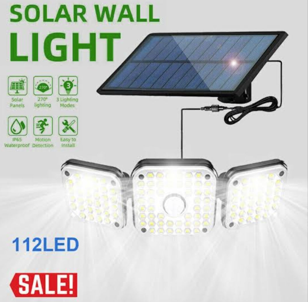 Portable Outdoor LED Solar Light - Three Head Spotlights Motion Sensor Water Proof Solar Lighting Wireless Lights