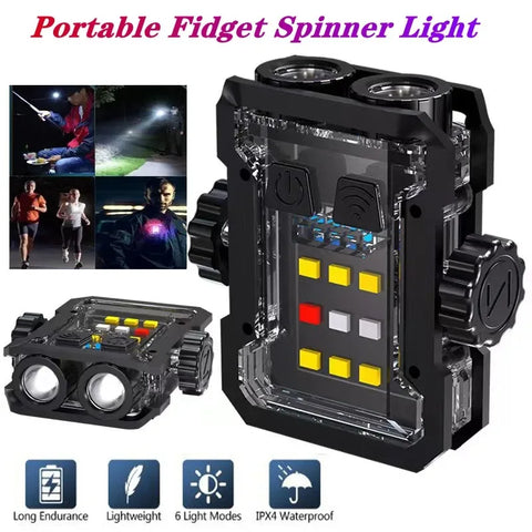 Portable Mini Keychain LED Super Bright Flashlight with RGB Light