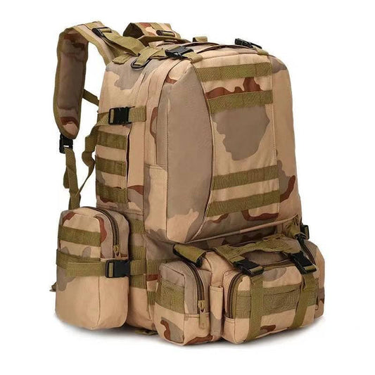 50L Tactical Backpack Waterproof Outdoor Hiking 4-In-1 Backpack