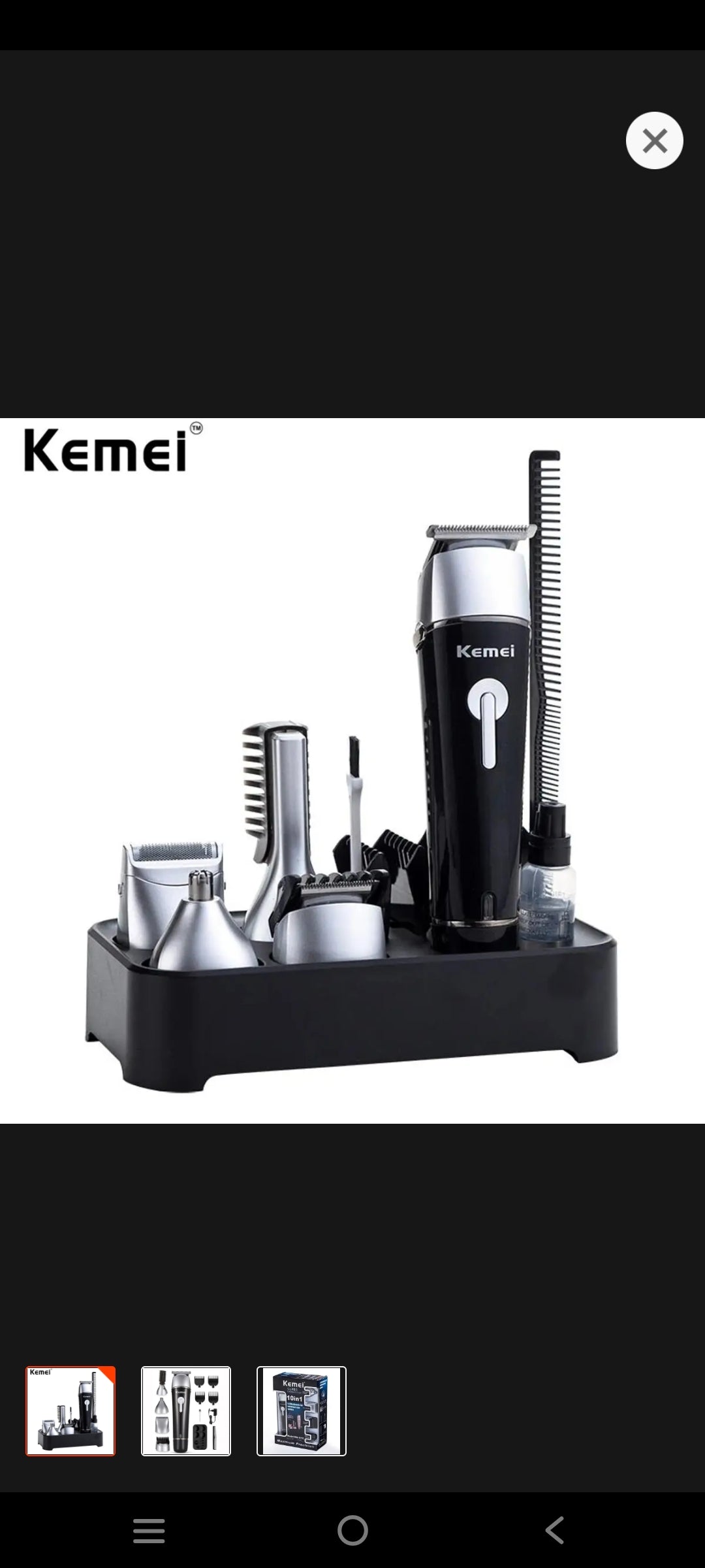 KEMEI 10 In 1 Rechargeable Trimmer For Hair comb nose trimmer also use for shaving