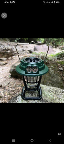 Multifunctional Solar LED Portable Camping Light 200LM Rechargeable