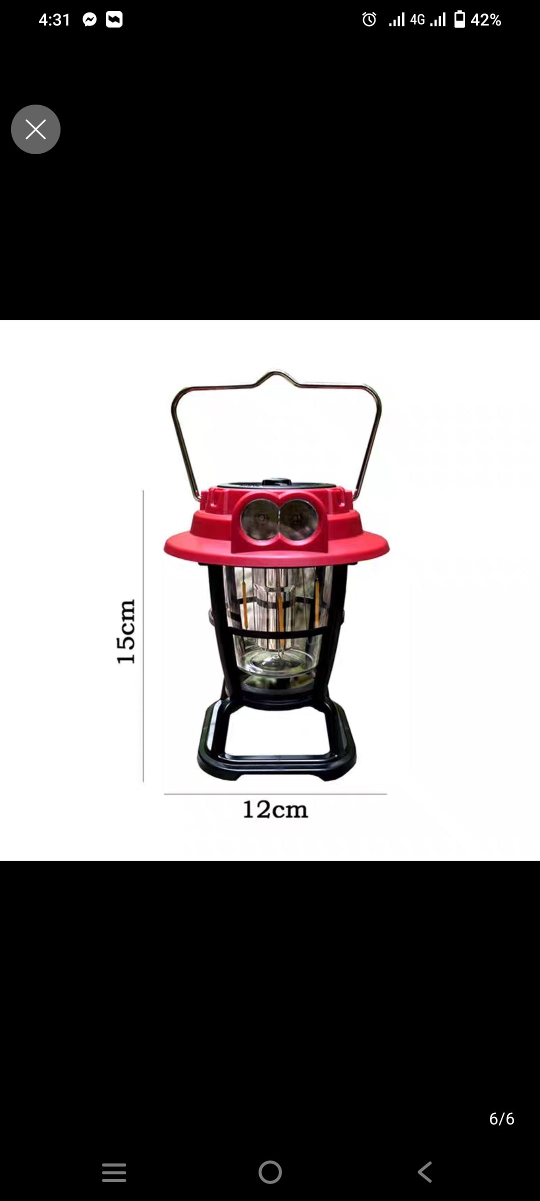 Multifunctional Solar LED Portable Camping Light 200LM Rechargeable