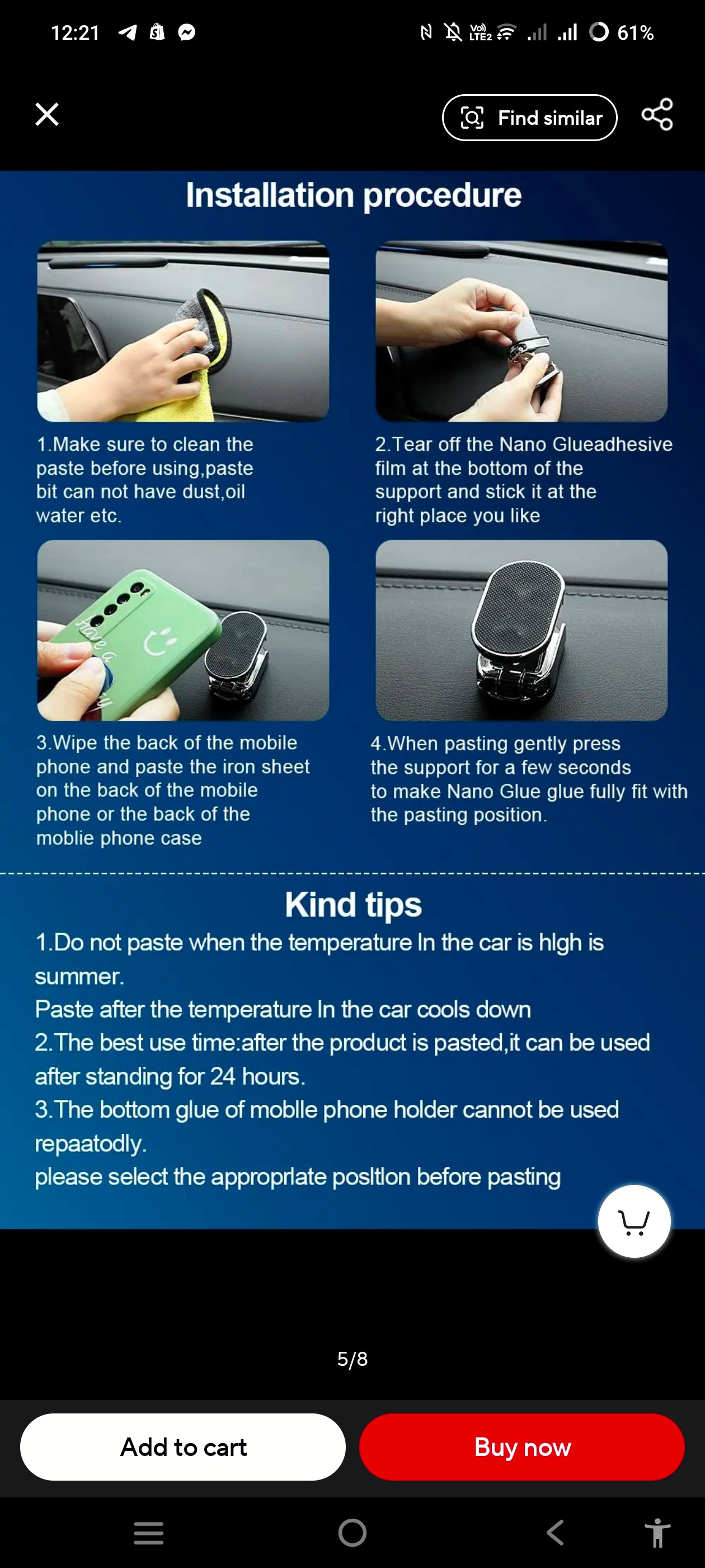 360° Magnetic Car Phone Holder