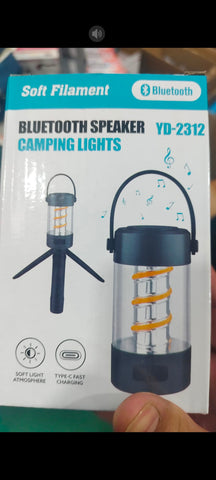 Rechargeable Bluetooth Audio Speaker + Lamp light tripod stand