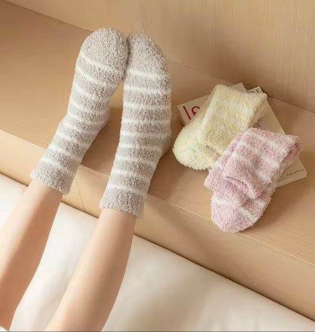 3 Pair Winter Warm Velvet Towel Socks