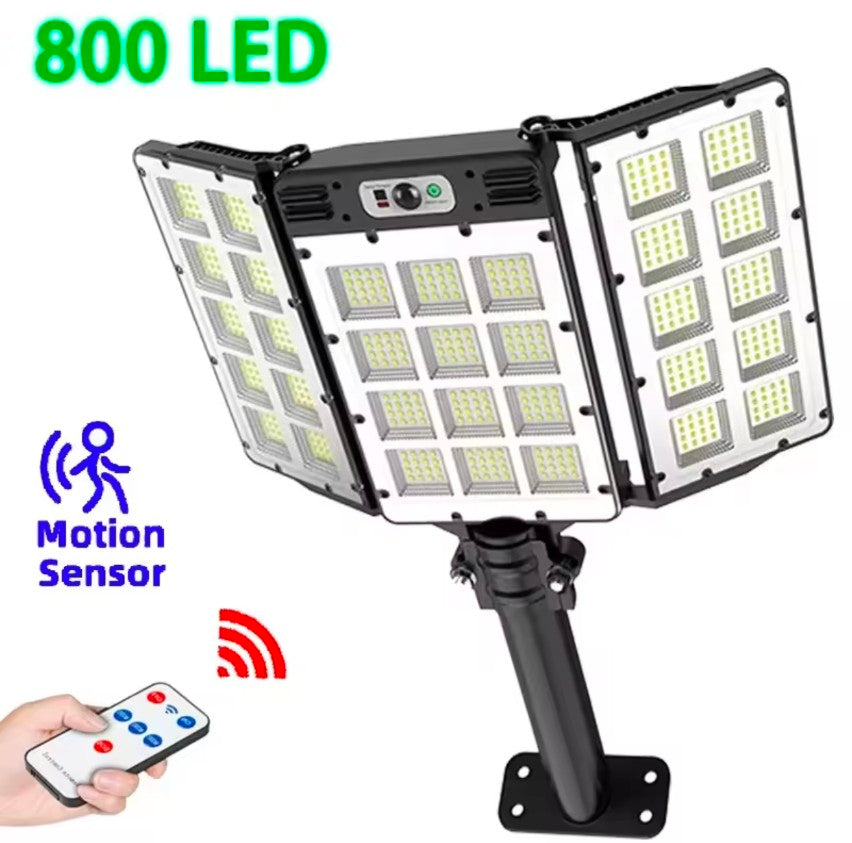 800 LED Solar Street Light Motion Sensor with remote 6000Mah