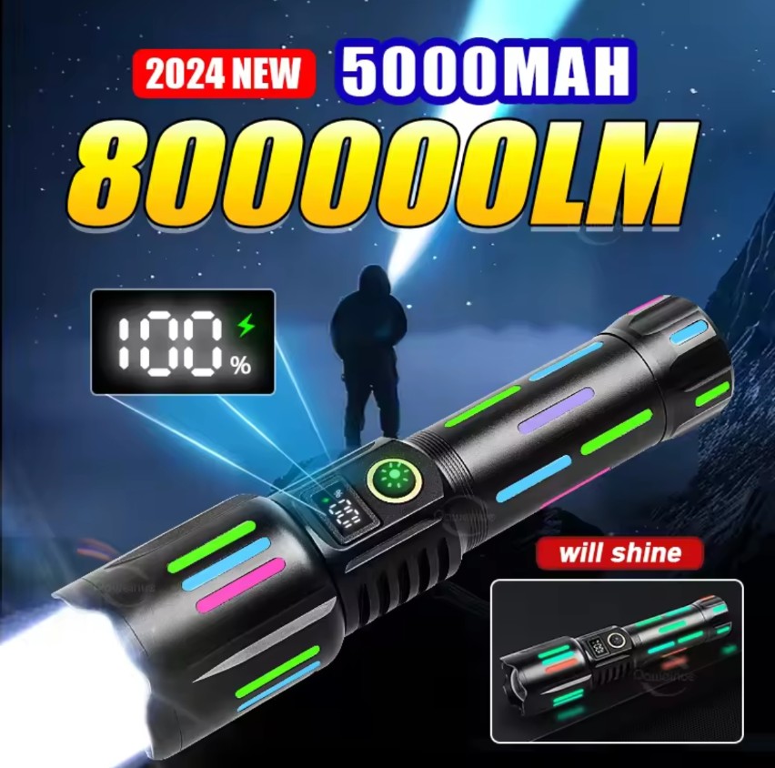 COBA Powerful Bright Spotlight LED Flashlight With Fluorescent Absorbing