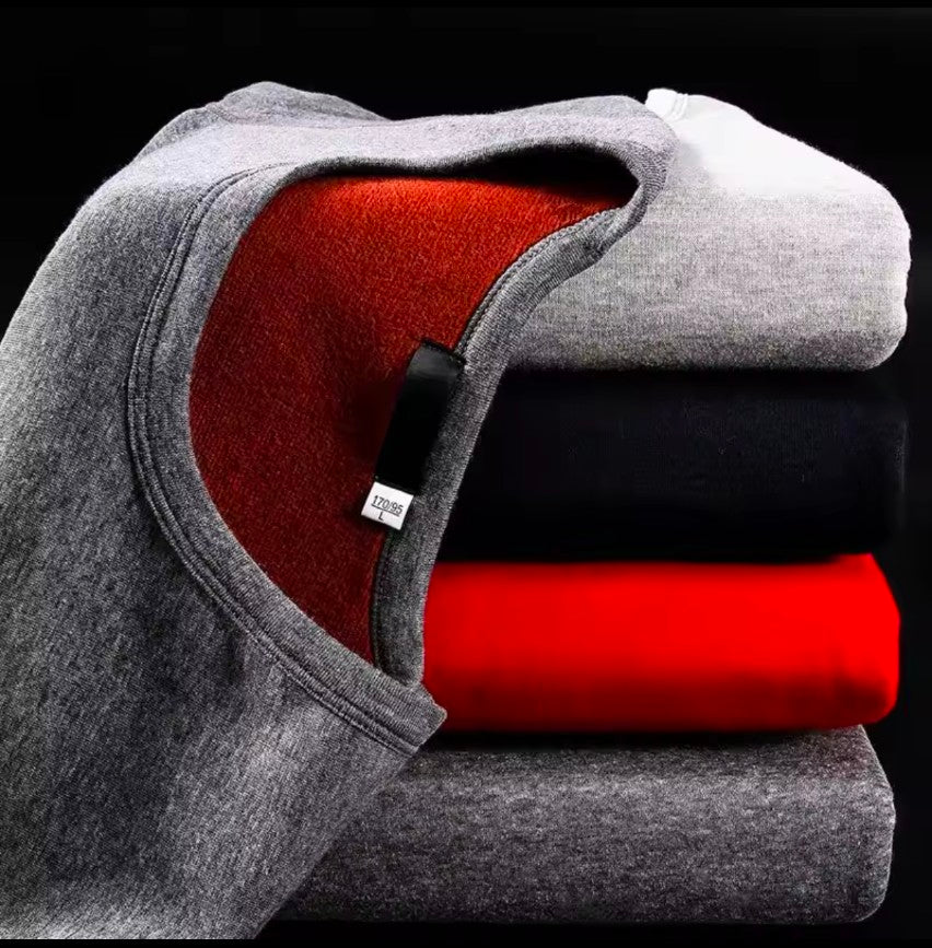 -10° Double Layer Thick Fleece Winter Thermal Suits Set Warm Underwear