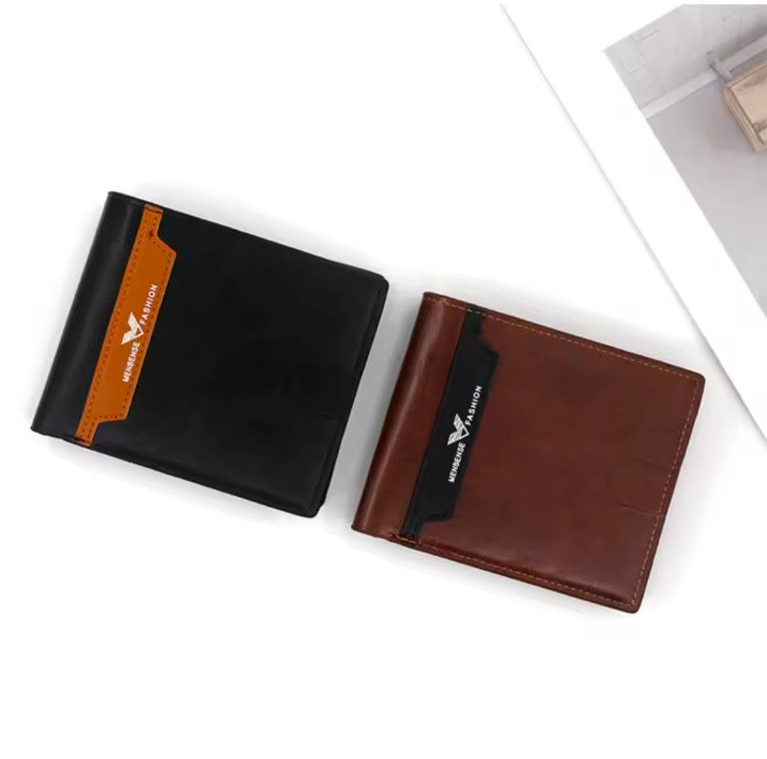 Two Fold Business wallet leisure time Large Capacity Leather Wallet