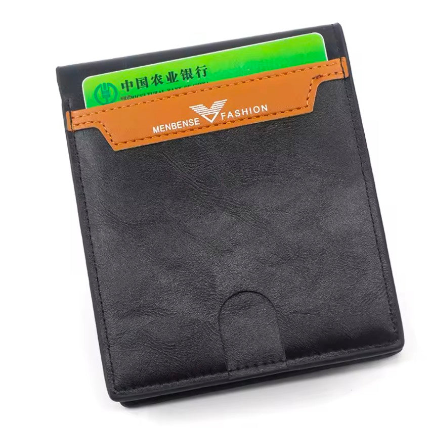 Two Fold Business wallet leisure time Large Capacity Leather Wallet