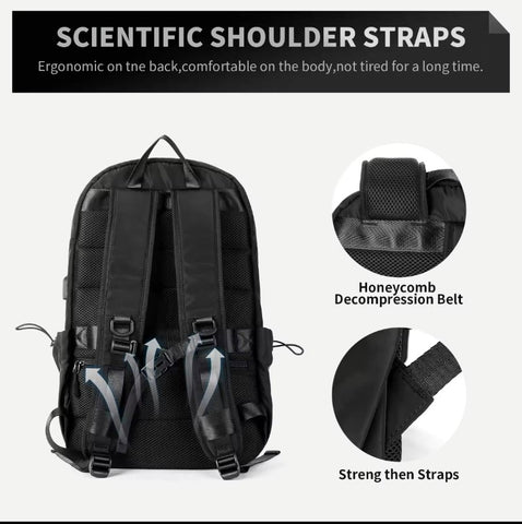 Versatile Oxford Travel Large Capicity Laptop Usb Backpack