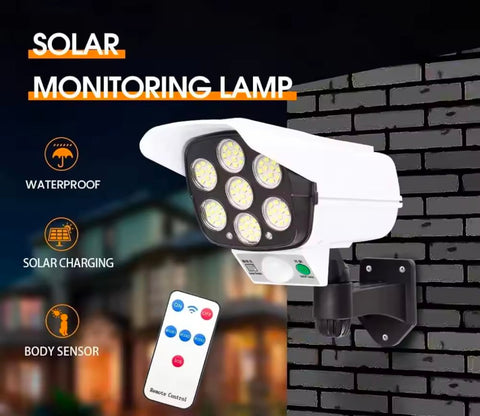 Solar Light Outdoor Human Body Sensor Waterproof LED Solar Lamp Simulation Monitoring Light Garden Path Street Led Wall Light