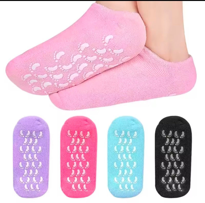 2pcs Foot Care Spa Moisturizing Gel Socks Exfoliating Dry Cracked Soft Skin Sock