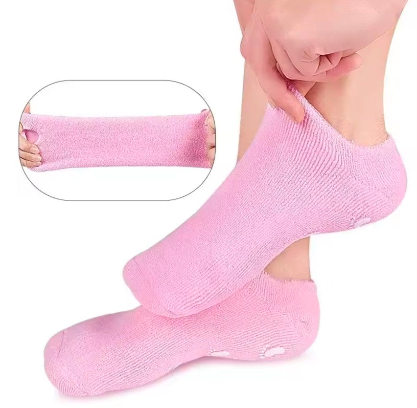 2pcs Foot Care Spa Moisturizing Gel Socks Exfoliating Dry Cracked Soft Skin Sock