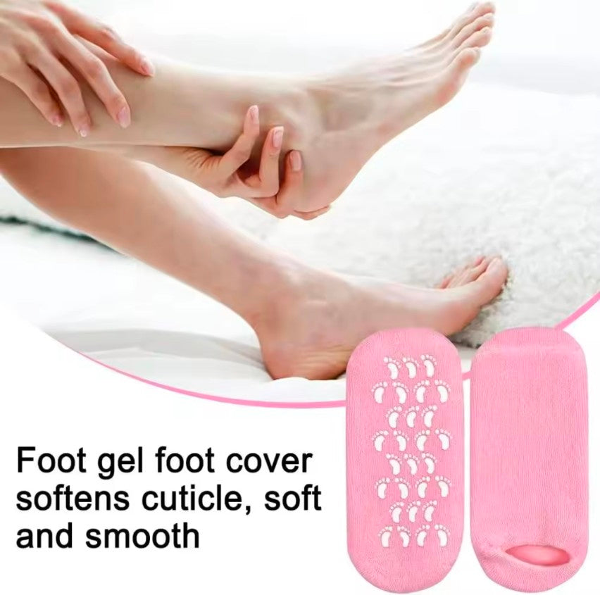 2pcs Foot Care Spa Moisturizing Gel Socks Exfoliating Dry Cracked Soft Skin Sock