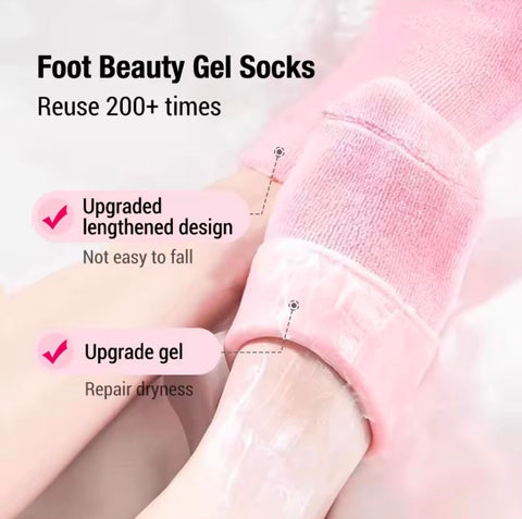 2Pcs Foot Care Spa Moisturizing Gel Socks