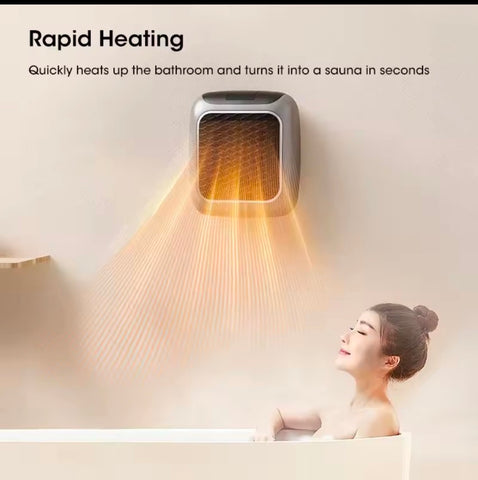 800W Mini Heater Wall Mounted heater plug and play