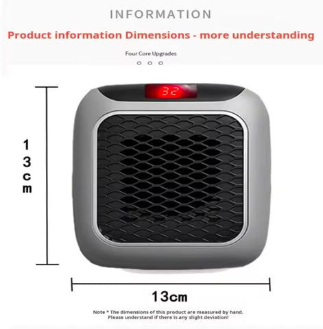 800W Mini Heater Wall Mounted heater plug and play
