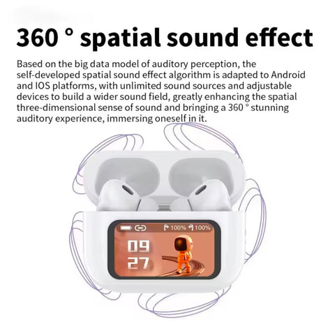 TWS Bluetooth5.4 Earphone A8 A9 Pro Wireless Earbuds Noise Canceling Waterproof