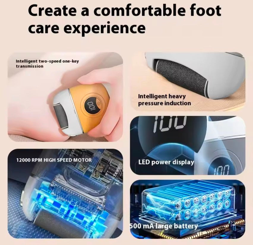 Rechargeable Foot Grinder Foot Care Pedicure Device Callus Remove