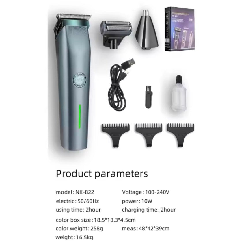 Daling 3 in 1 grooming kit Trimmer for face body and nose.