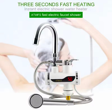 Tankless Hot Water Heater Faucet Shower Instant Electric Tap