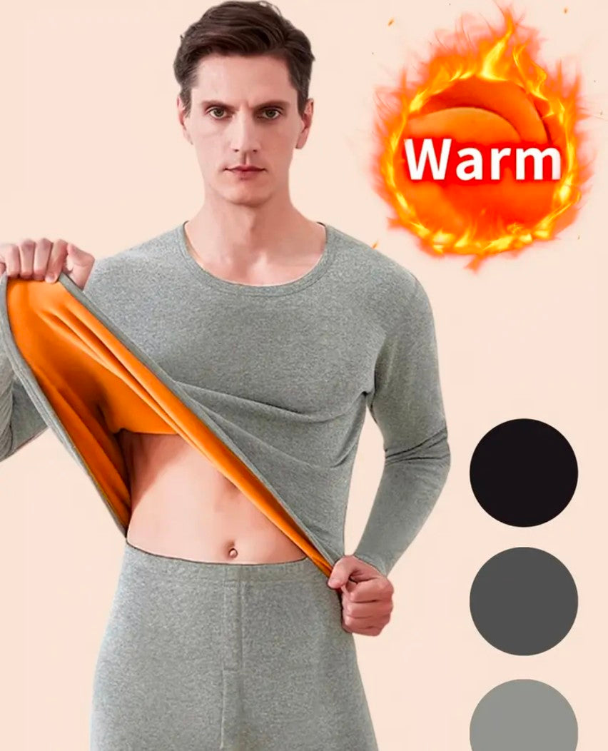 Men's Thick Thermal Underwear Double Layer Plus Velvet Pant & shirt suit