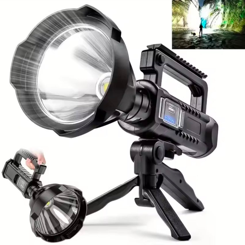 Mountain P120 High Power LED Flashlight  USB Rechargeable Searchlight Camping Light