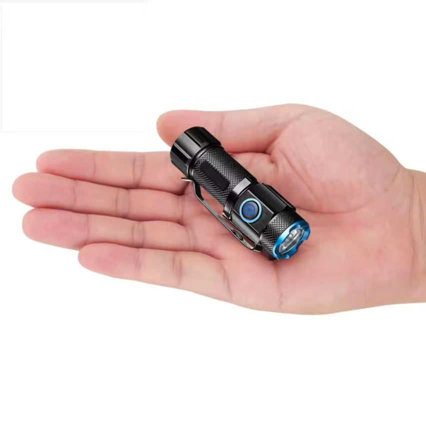 6500K Mini Flashlight High Bright P50 LED Palm Torch Type-C Usb Torch