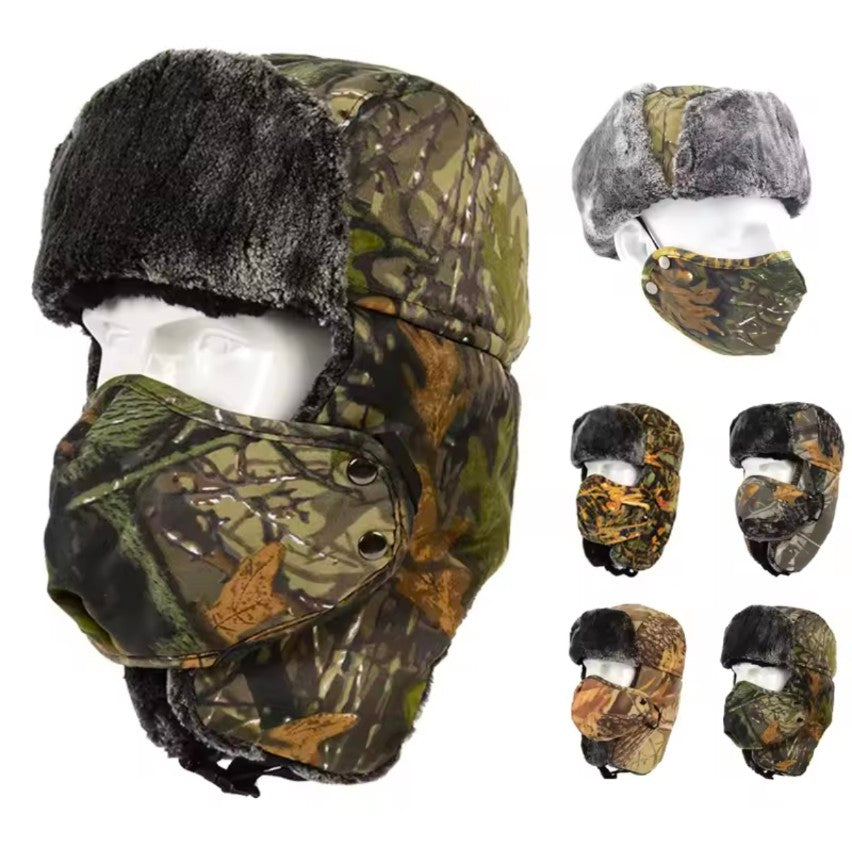 Snow Winter Fleece Hats Hunting Fishing Cap Tactical Balaclava Face Mask Cycling Ski Hat