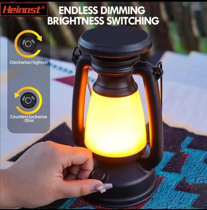 Solar Lantern Rechargeable/Solar Charging Camping Light Portable Camping Lanterns 3 Lighting Modes