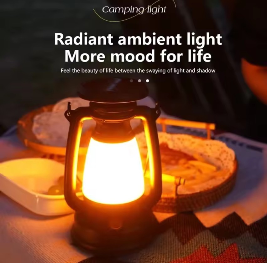 Solar Lantern Rechargeable/Solar Charging Camping Light Portable Camping Lanterns 3 Lighting Modes