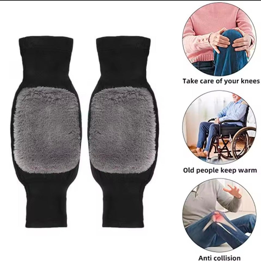 2 Pcs Wool Winter Cashmere Kneecap - 2 Pcs Warm Knee Cap