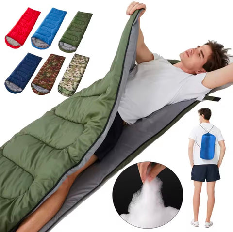 Ultra Lightweight Portable Sleeping Bag 4 Seasons Warm Envelope Backpack