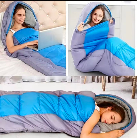 Ultra Lightweight Portable Sleeping Bag 4 Seasons Warm Envelope Backpack